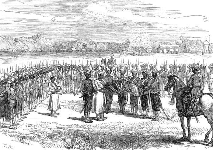 Framed Print : Swearing In Indian Recruits to the British Army, 1878 Framed Print : Swearing In Indian Recruits to the British Army, 1878