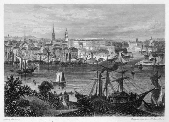 Framed Print : Sweden / Stockholm / C 1840 Framed Print : Sweden / Stockholm / C 1840