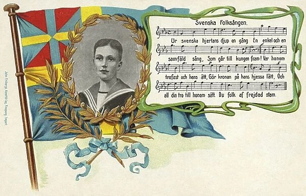 Swedish Folksong and inset portrait of King Gustav VI Adolf