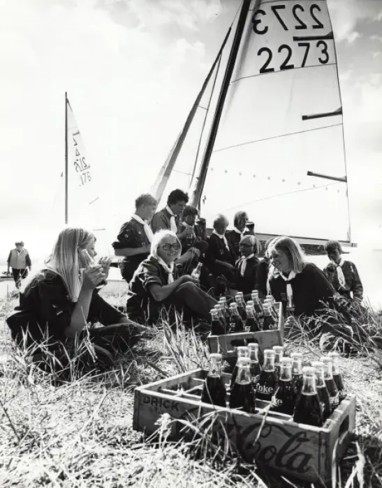 Framed Print : Swedish scouts take a break from sailing Framed Print : Swedish scouts take a break from sailing