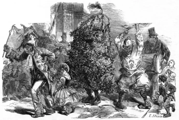 Framed Print : Sweeps procession on May Day Framed Print : Sweeps procession on May Day