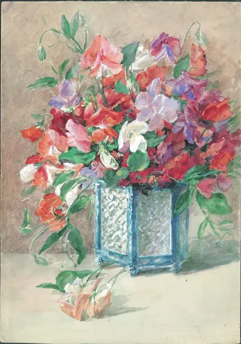 Framed Print : Sweetpeas'. Flowers in vase Framed Print : Sweetpeas'. Flowers in vase