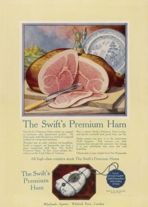 Framed Print : Swifts Ham Advert Framed Print : Swifts Ham Advert