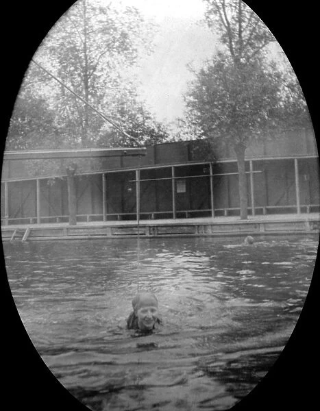 Swimmers in water Commercial Road Swimming Baths, Bedford