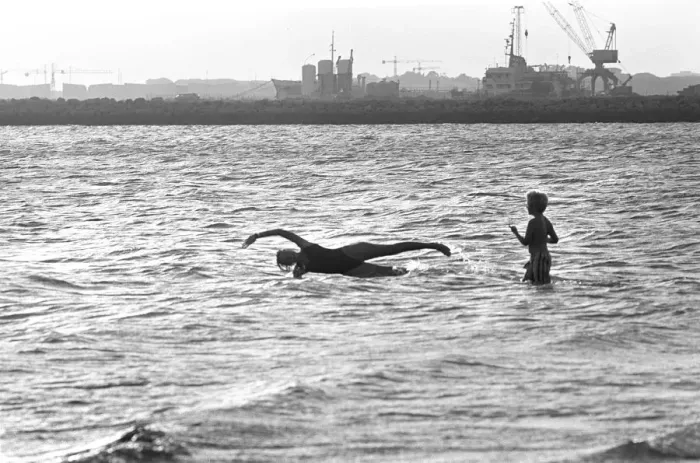 Framed Print : Swimming, Cadiz, Spain -2 Framed Print : Swimming, Cadiz, Spain -2