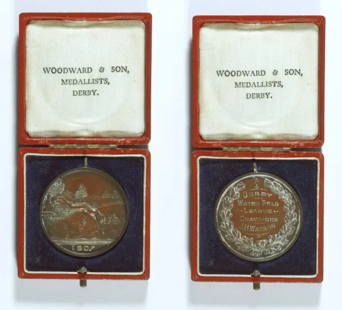 Framed Print : Swimming medal, Derby Water Polo League Framed Print : Swimming medal, Derby Water Polo League