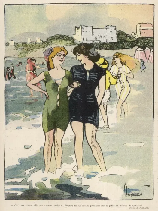 Framed Print : Swimwear 1908 Le Rire Framed Print : Swimwear 1908 Le Rire