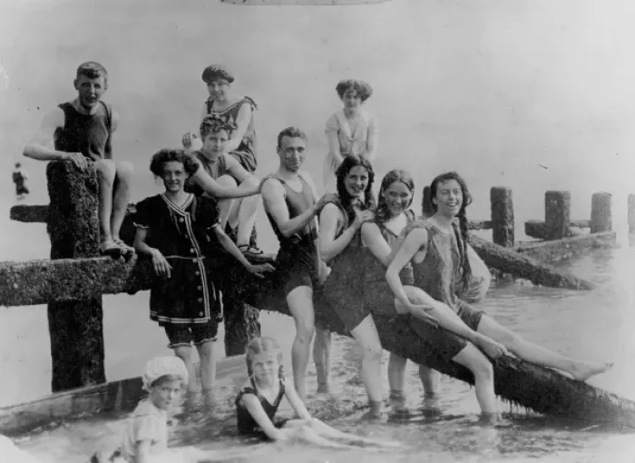 Framed Print : Swimwear 1910 Framed Print : Swimwear 1910