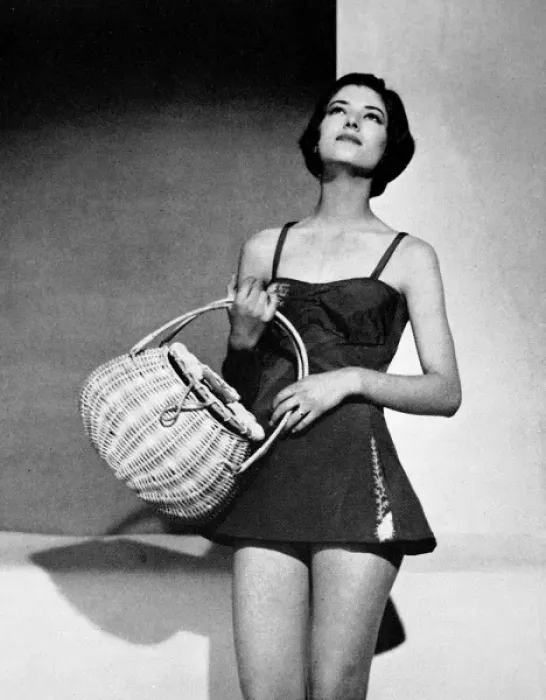 Framed Print : Swimwear Fashion for 1956 Framed Print : Swimwear Fashion for 1956
