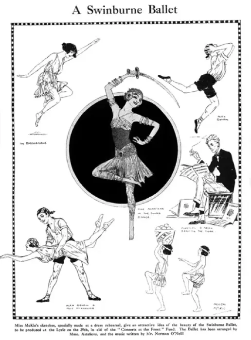 Framed Print : A Swinburne ballet in aid of Concerts at the Front Fund, WW1 Framed Print : A Swinburne ballet in aid of Concerts at the Front Fund, WW1