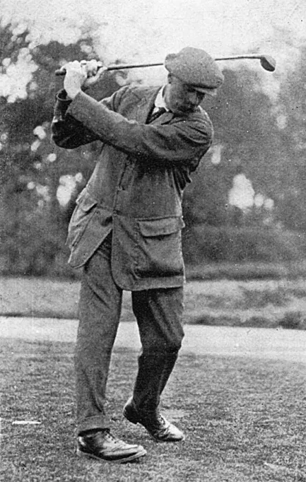 Framed Print : Top of swing - action shot of James Braid Framed Print : Top of swing - action shot of James Braid