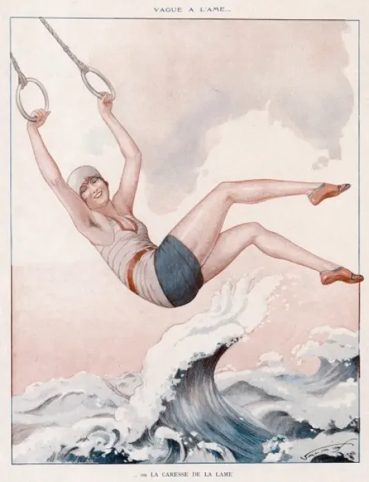 Framed Print : Swinging over Waves 1928 Framed Print : Swinging over Waves 1928