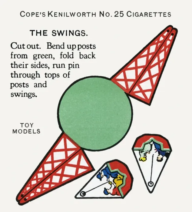 Framed Print : Swings. Copes Toy Models (The Country Fair) cigarette cards Framed Print : Swings. Copes Toy Models (The Country Fair) cigarette cards