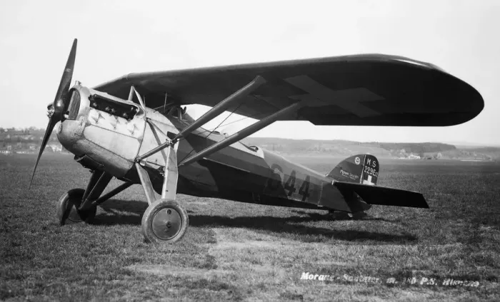 Framed Print : Swiss Airforce Morane-Soulnier Ms-229Et2 Fighter Parked Framed Print : Swiss Airforce Morane-Soulnier Ms-229Et2 Fighter Parked