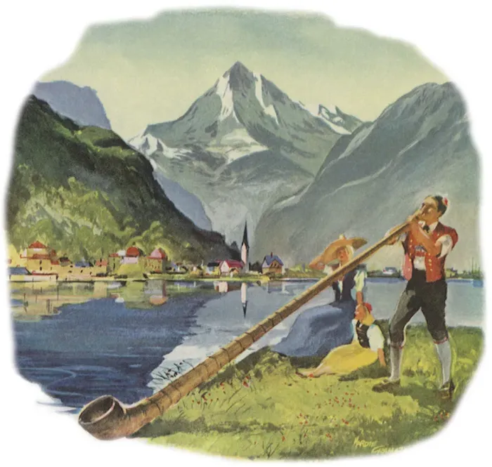 Framed Print : Swiss Alpine Horn Date: 1948