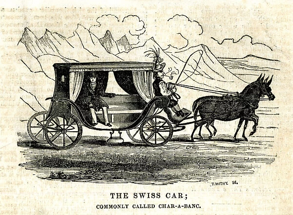 Swiss Car or Coach commonly called a Char-a-Banc - charabanc