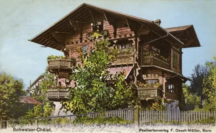 Framed Print : Swiss Chalet - Switzerland Framed Print : Swiss Chalet - Switzerland