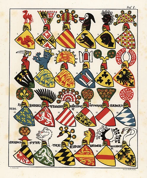 Swiss coats of arms, c. 1340