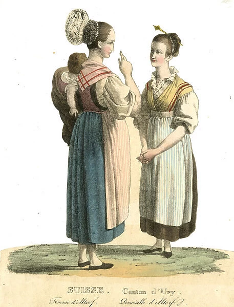 Swiss peasant women, Canton d Uri