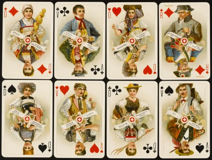 Framed Print : Swiss Playing Card Pack Framed Print : Swiss Playing Card Pack