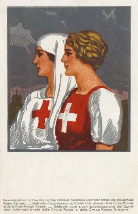 Framed Print : Swiss Red Cross Nurses Framed Print : Swiss Red Cross Nurses