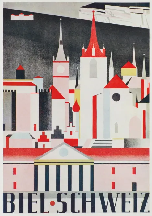 Framed Print : Swiss travel poster Framed Print : Swiss travel poster