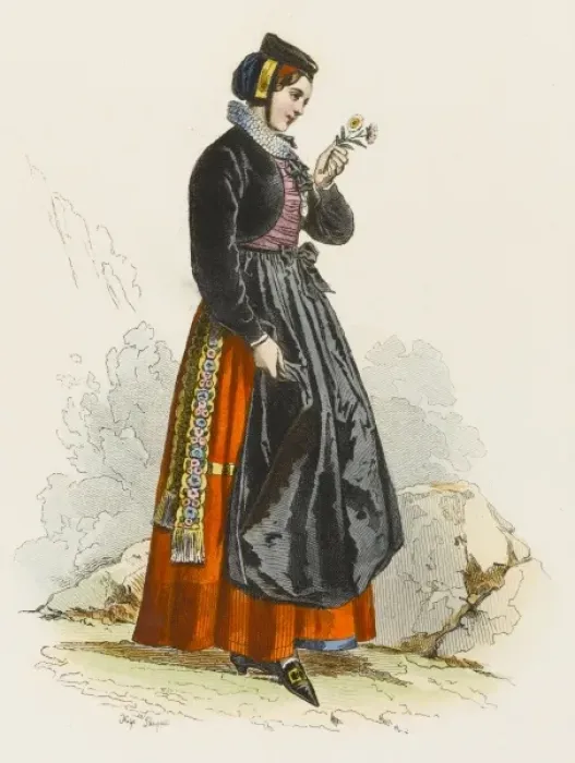 Framed Print : Swiss Woman C18 Framed Print : Swiss Woman C18