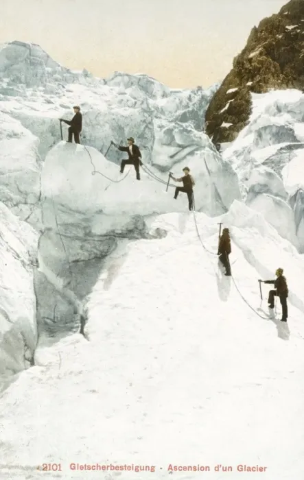 Framed Print : Switzerland - Ascending a glacier Framed Print : Switzerland - Ascending a glacier