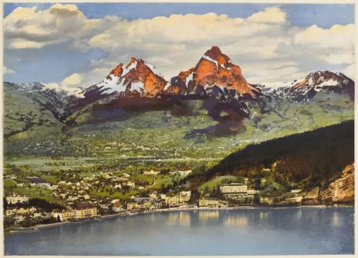 Framed Print : Switzerland / Brunnen 20C Framed Print : Switzerland / Brunnen 20C