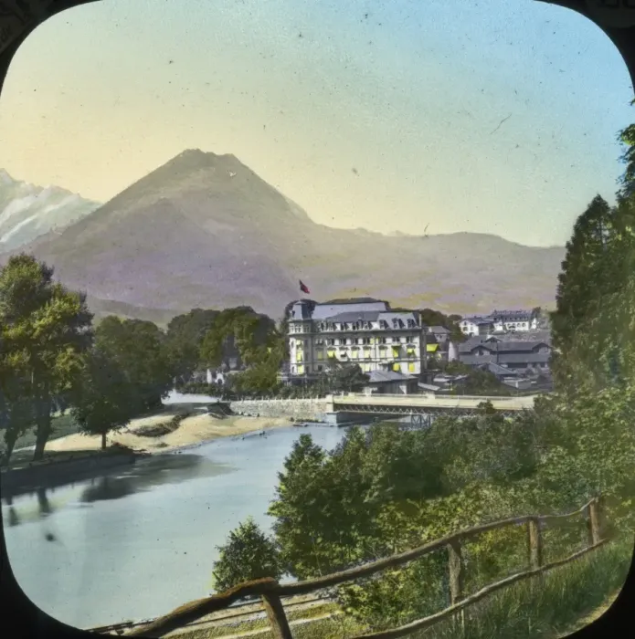 Framed Print : Switzerland - Interlaken, Hotel Beau-Rivage Framed Print : Switzerland - Interlaken, Hotel Beau-Rivage