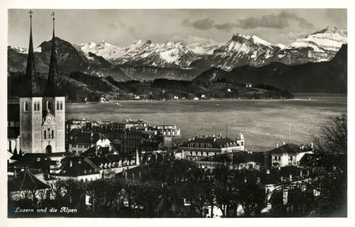 Framed Print : Switzerland - Lucerne and the Alps Framed Print : Switzerland - Lucerne and the Alps