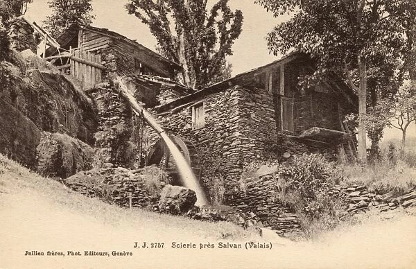 Switzerland - Overshot Watermill near Salvan
