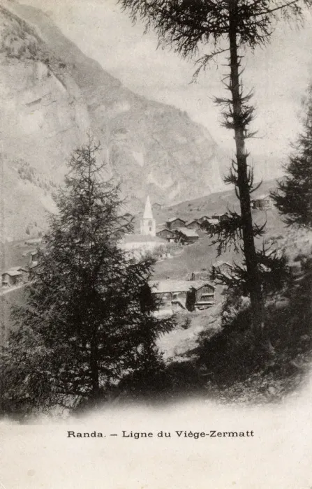 Framed Print : Switzerland - Randa, on Railway Line between Viege & Zermatt Framed Print : Switzerland - Randa, on Railway Line between Viege & Zermatt