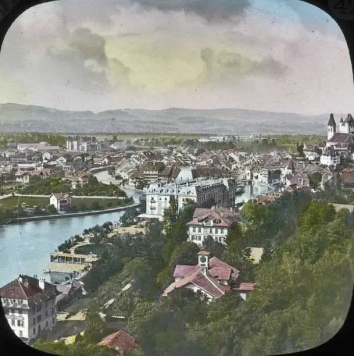 Framed Print : Switzerland - Thun, from Belle Vue Pavilion Framed Print : Switzerland - Thun, from Belle Vue Pavilion