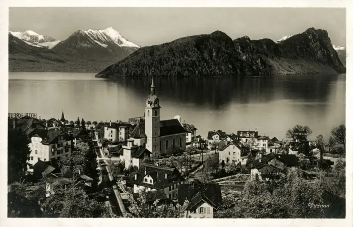 Framed Print : Switzerland - Vitznau on Lake Lucerne Framed Print : Switzerland - Vitznau on Lake Lucerne