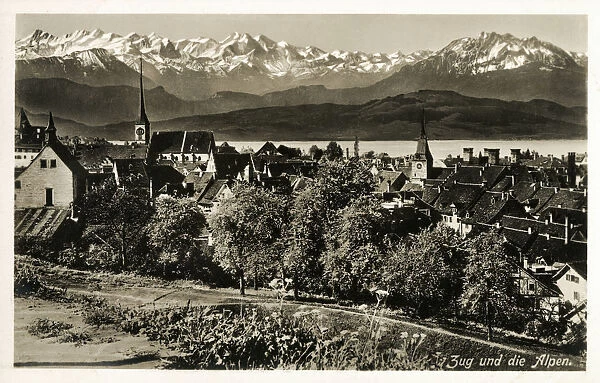 Switzerland - Zug and view toward the Alps