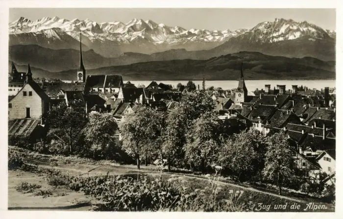 Framed Print : Switzerland - Zug and view toward the Alps Framed Print : Switzerland - Zug and view toward the Alps