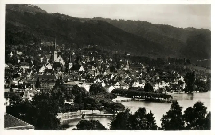 Framed Print : Switzerland - Zug - view from the Zugersee Framed Print : Switzerland - Zug - view from the Zugersee