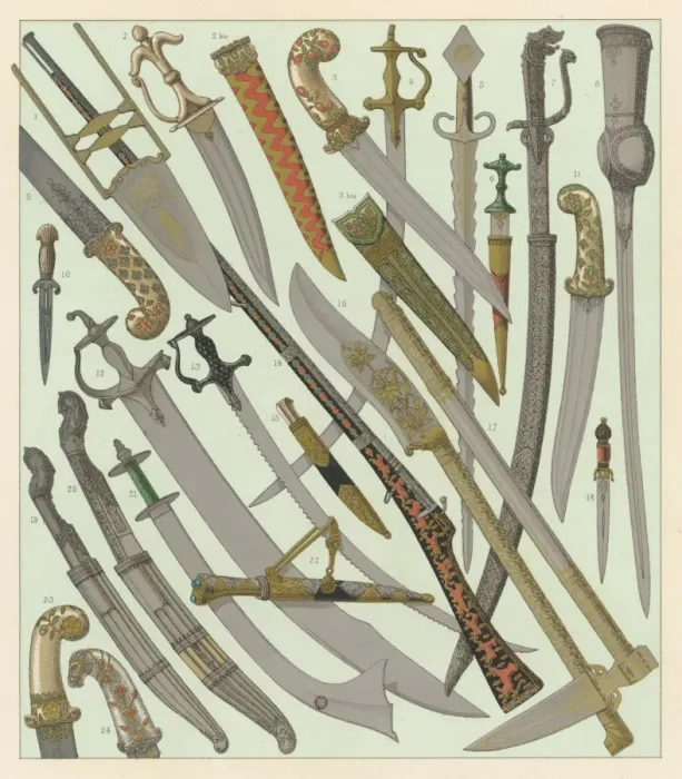 Framed Print : Swords & Daggers / Racinet Framed Print : Swords & Daggers / Racinet