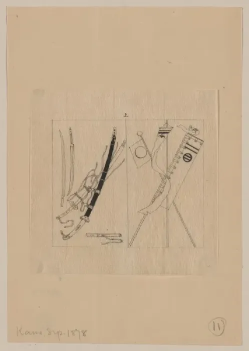Framed Print : Swords and scabbards, banners and standards Framed Print : Swords and scabbards, banners and standards