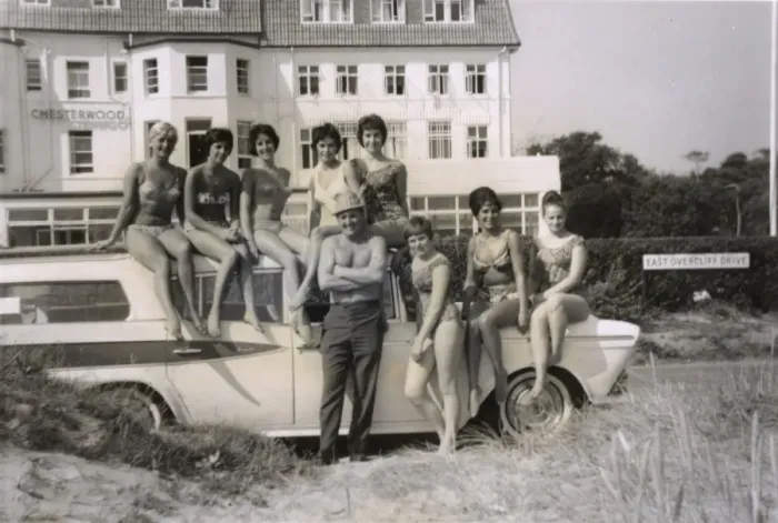 Framed Print : Sychronised Swimming Team - on Syd Brookes Car Framed Print : Sychronised Swimming Team - on Syd Brookes Car