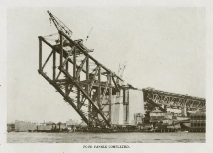 Framed Print : Sydney Harbour Bridge under construction Framed Print : Sydney Harbour Bridge under construction