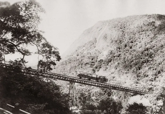 Framed Print : Sylvesters Bridge, Rio de Janeiro, Brazil, c. 1890 Framed Print : Sylvesters Bridge, Rio de Janeiro, Brazil, c. 1890