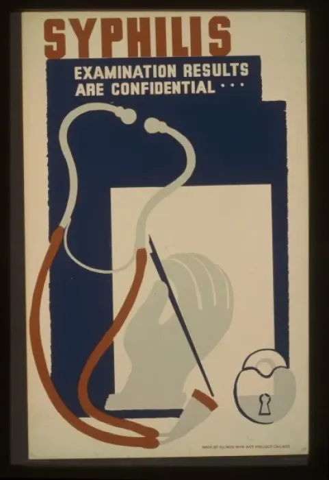 Framed Print : Syphilis - Examination results are confidential Framed Print : Syphilis - Examination results are confidential