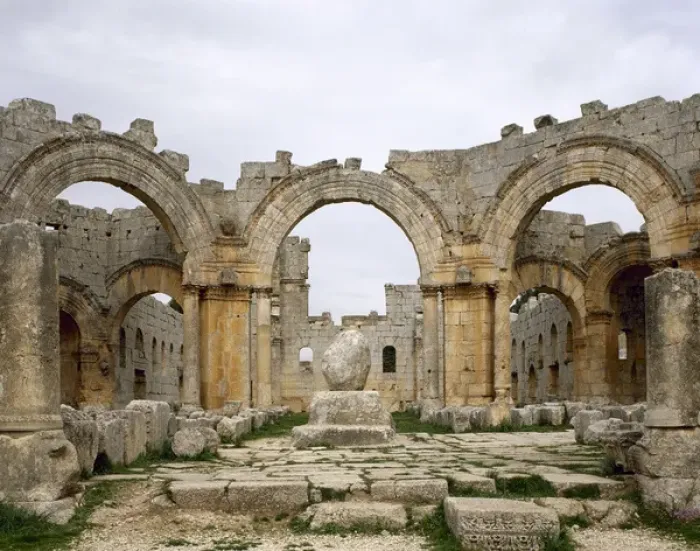 Framed Print : Syria. Basilica of St. Simeon (476-491). Courtyard with Framed Print : Syria. Basilica of St. Simeon (476-491). Courtyard with