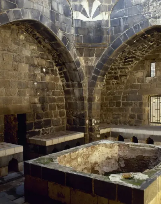 Framed Print : Syria. Bosra. Hammab Manshak. Old public baths. 14th century