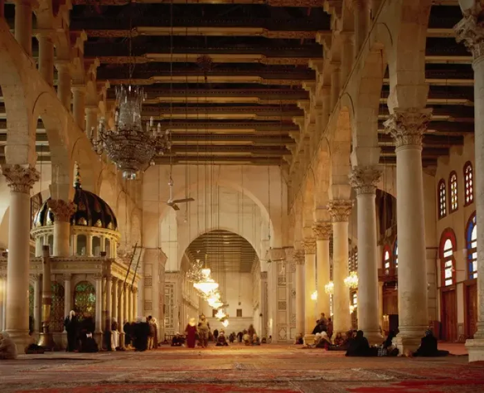 Framed Print : Syria. Great Mosque of Damascus. Interior Framed Print : Syria. Great Mosque of Damascus. Interior