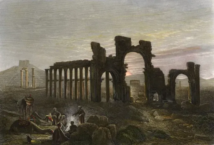 Framed Print : Syria / Palmyra / Arch C1840 Framed Print : Syria / Palmyra / Arch C1840