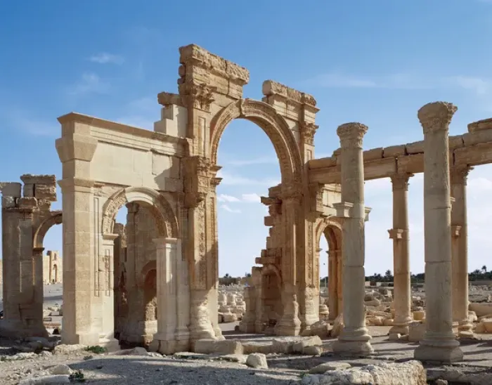 Framed Print : Syria. Palmyra. Portico of Colonnade. 3rd century. Oasis Tad Framed Print : Syria. Palmyra. Portico of Colonnade. 3rd century. Oasis Tad