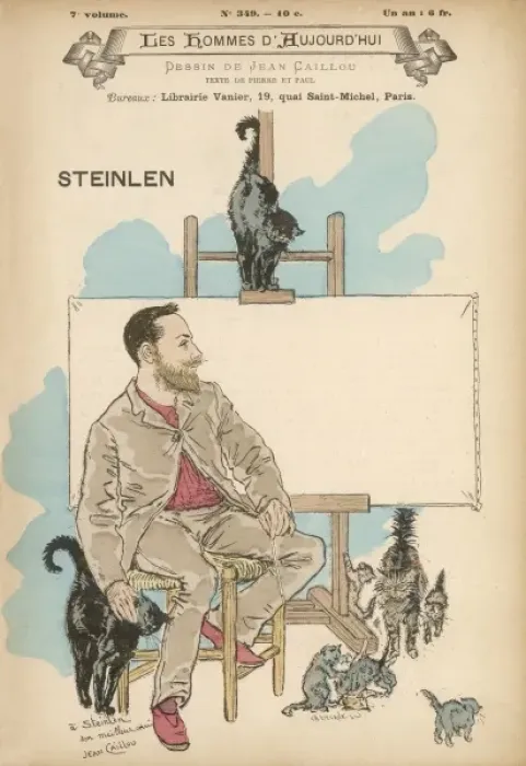 Framed Print : T-A Steinlen / Hommes D au Framed Print : T-A Steinlen / Hommes D au